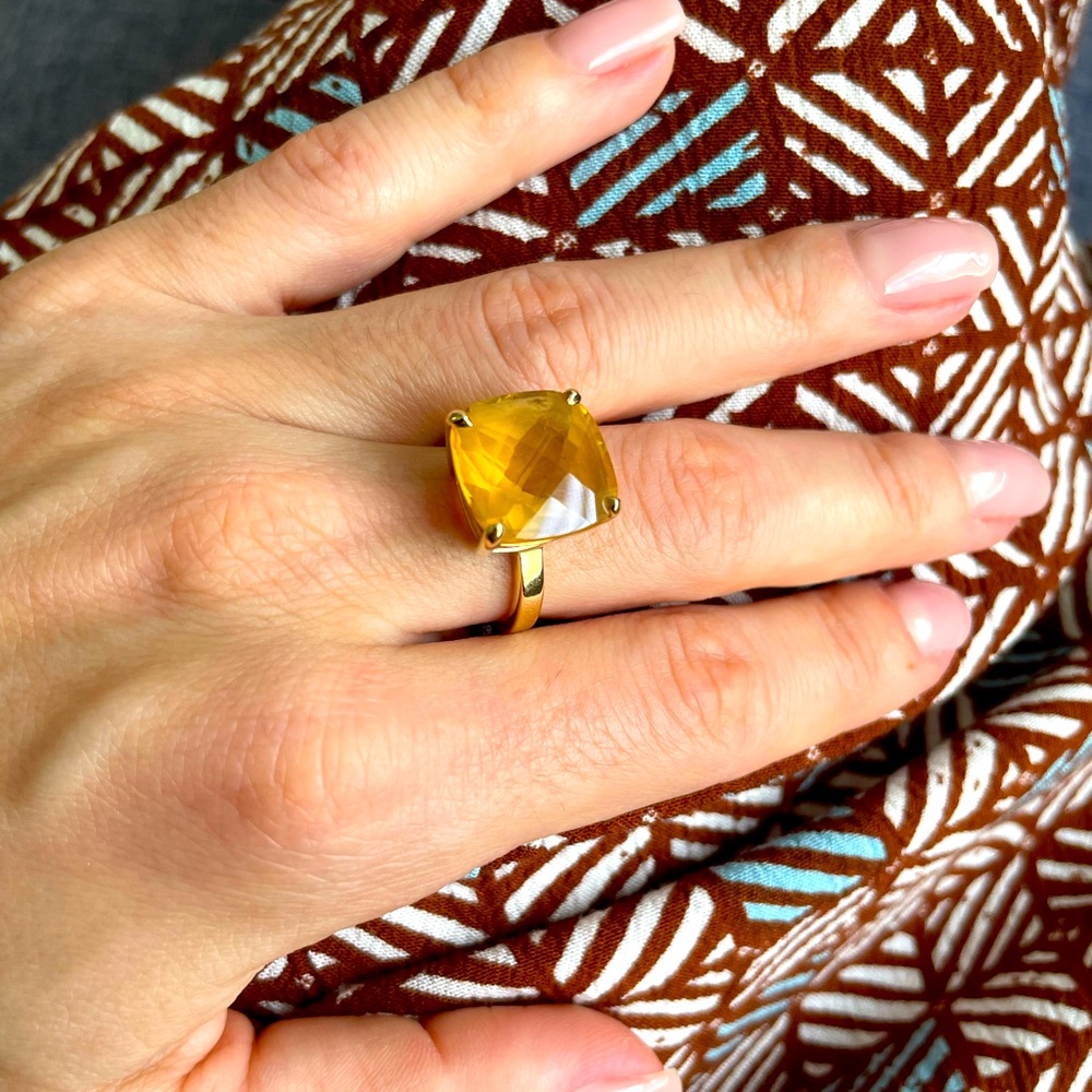 Tiffany & Co 13.40ct Citrine Ring 18k Gold